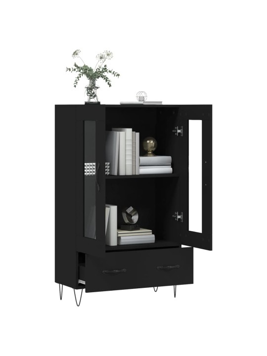 Skříň highboard černá 69,5 x 31 x 115 cm kompozitní dřevo