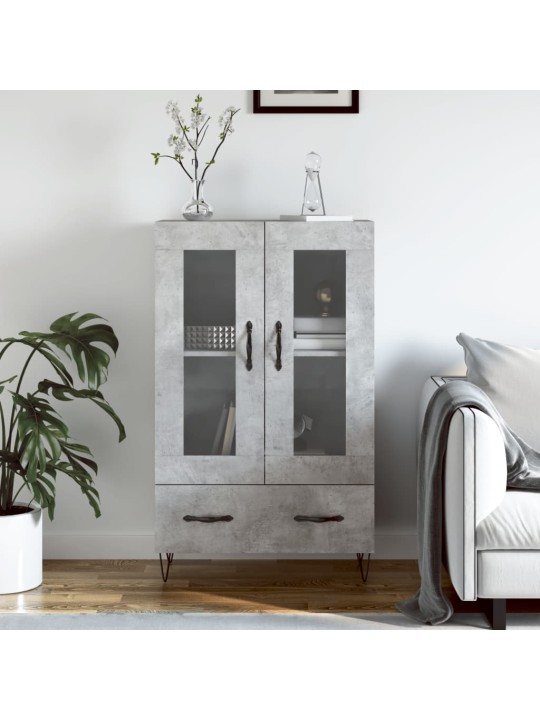Skříň highboard betonově šedá 69,5x31x115 cm kompozitní dřevo