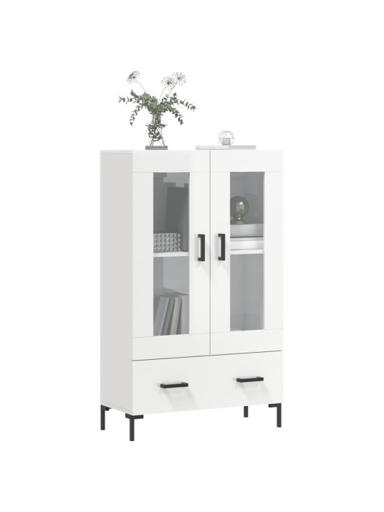 Skříň highboard lesklá bílá 69,5 x 31 x 115 cm kompozitní dřevo