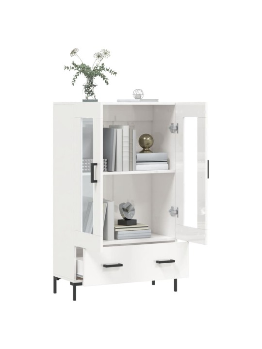 Skříň highboard lesklá bílá 69,5 x 31 x 115 cm kompozitní dřevo