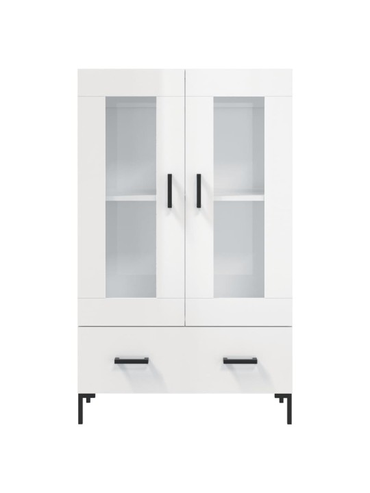 Skříň highboard lesklá bílá 69,5 x 31 x 115 cm kompozitní dřevo