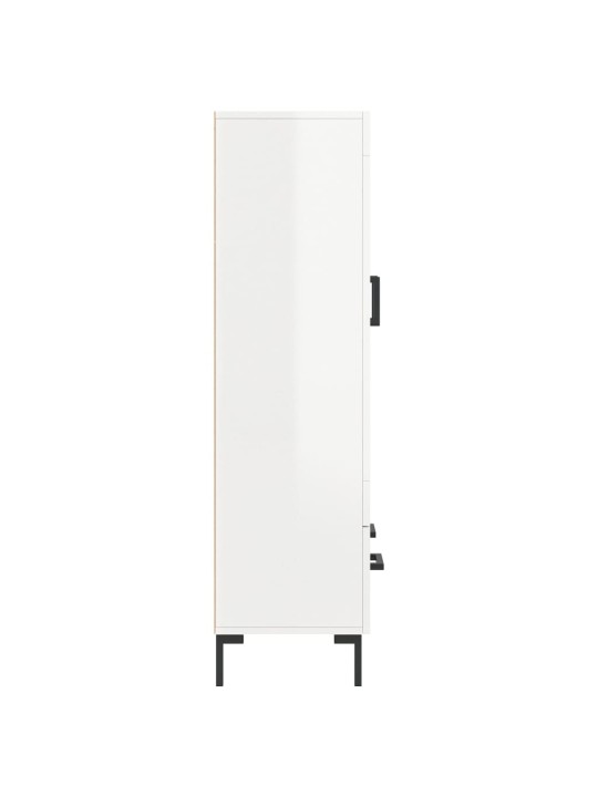 Skříň highboard lesklá bílá 69,5 x 31 x 115 cm kompozitní dřevo