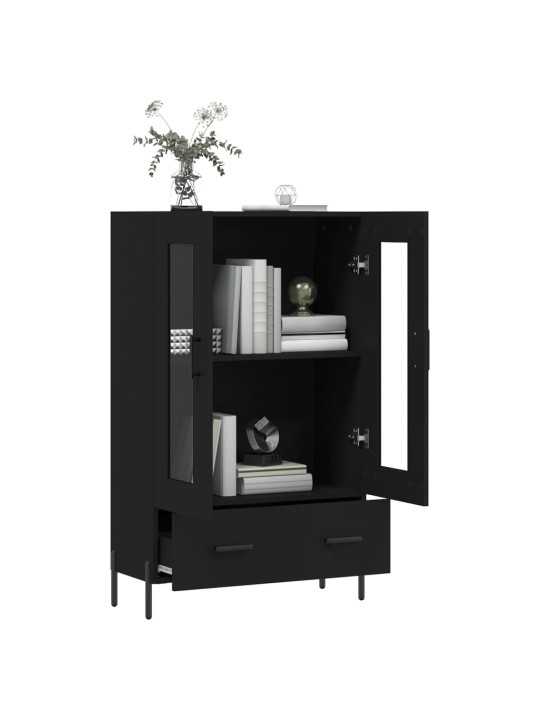 Skříň highboard černá 69,5 x 31 x 115 cm kompozitní dřevo