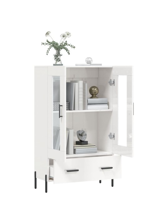 Skříň highboard lesklá bílá 69,5 x 31 x 115 cm kompozitní dřevo