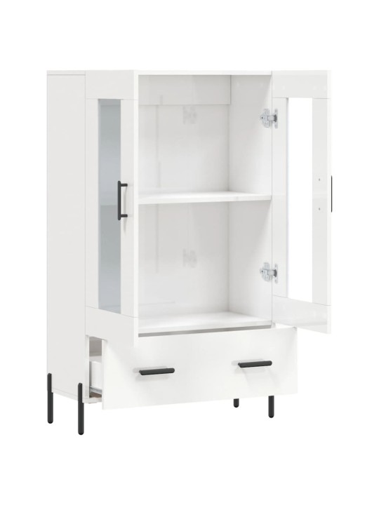 Skříň highboard lesklá bílá 69,5 x 31 x 115 cm kompozitní dřevo