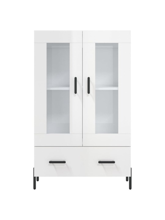 Skříň highboard lesklá bílá 69,5 x 31 x 115 cm kompozitní dřevo