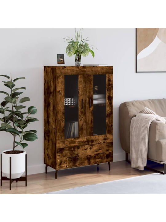 Skříň highboard kouřový dub 69,5 x 31 x 115 cm kompozitní dřevo