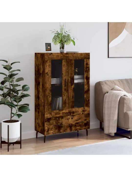 Skříň highboard kouřový dub 69,5 x 31 x 115 cm kompozitní dřevo