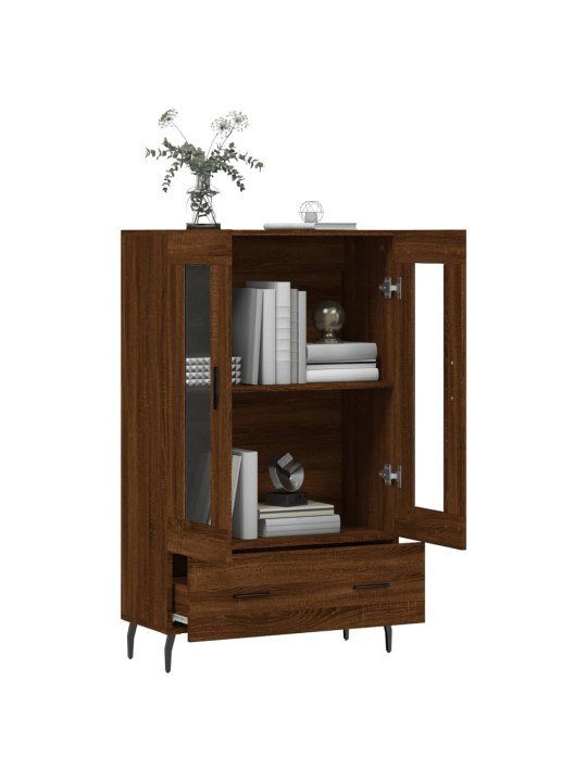 Skříň highboard hnědý dub 69,5 x 31 x 115 cm kompozitní dřevo