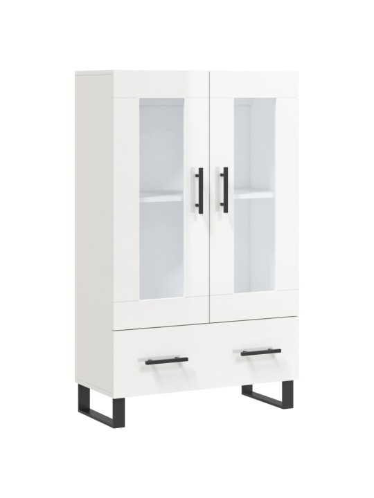 Skříň highboard lesklá bílá 69,5 x 31 x 115 cm kompozitní dřevo