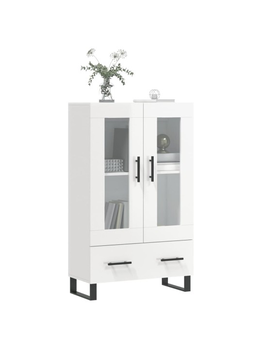 Skříň highboard lesklá bílá 69,5 x 31 x 115 cm kompozitní dřevo