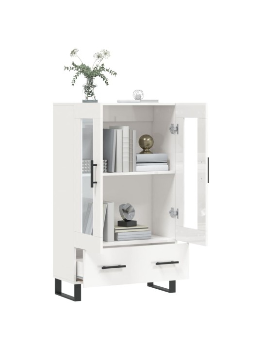 Skříň highboard lesklá bílá 69,5 x 31 x 115 cm kompozitní dřevo