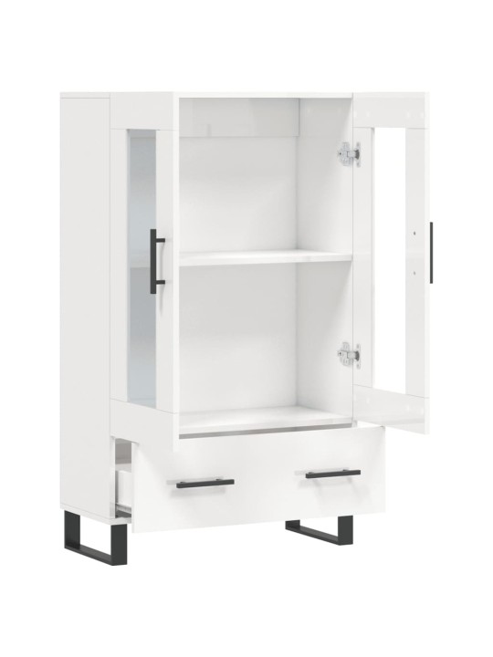 Skříň highboard lesklá bílá 69,5 x 31 x 115 cm kompozitní dřevo