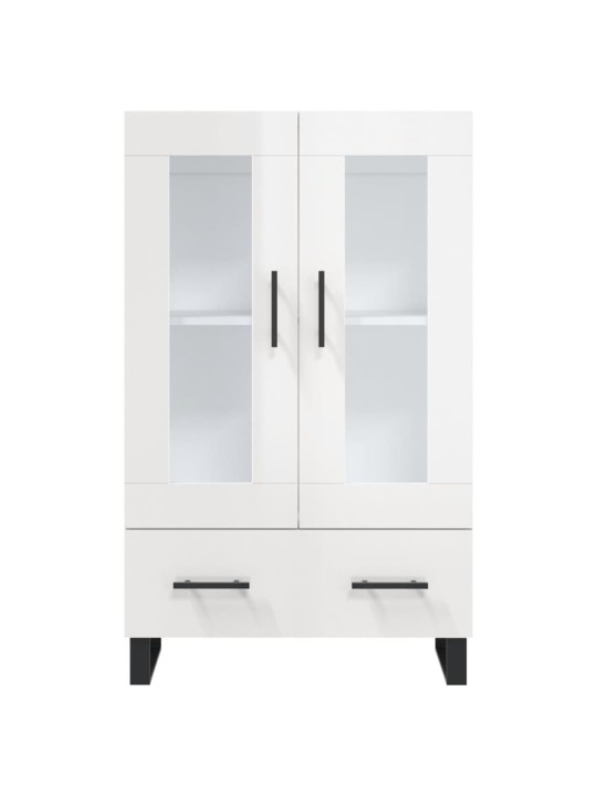 Skříň highboard lesklá bílá 69,5 x 31 x 115 cm kompozitní dřevo