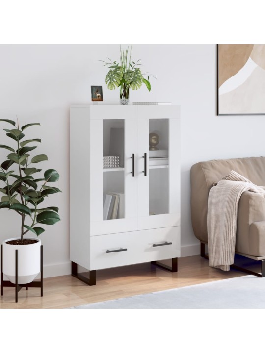 Skříň highboard lesklá bílá 69,5 x 31 x 115 cm kompozitní dřevo