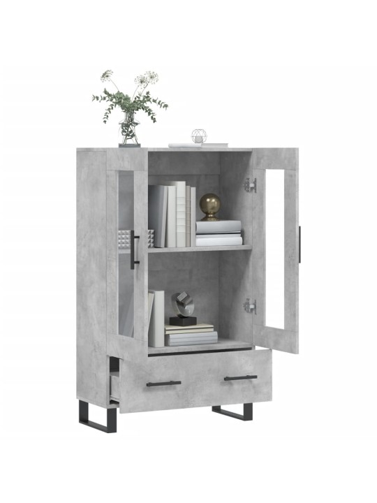 Skříň highboard betonově šedá 69,5x31x115 cm kompozitní dřevo