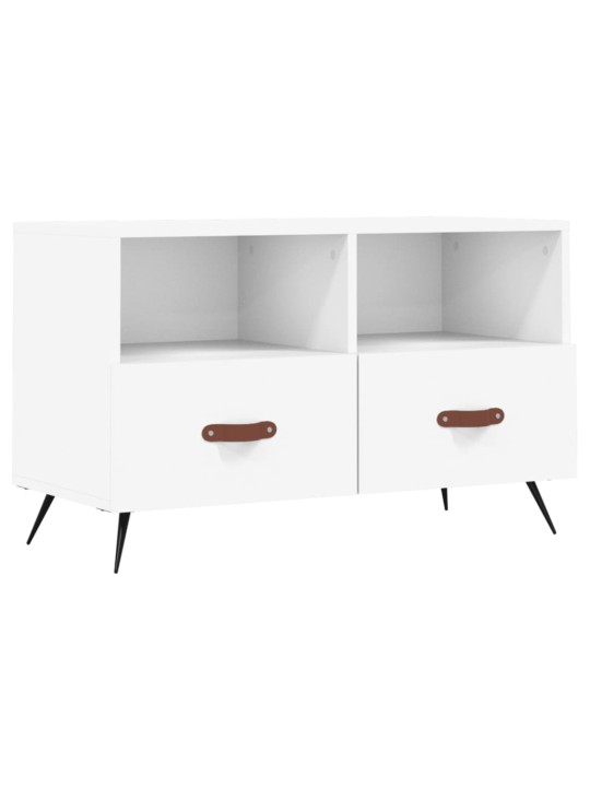 TV skříňka bílá 80 x 36 x 50 cm kompozitní dřevo