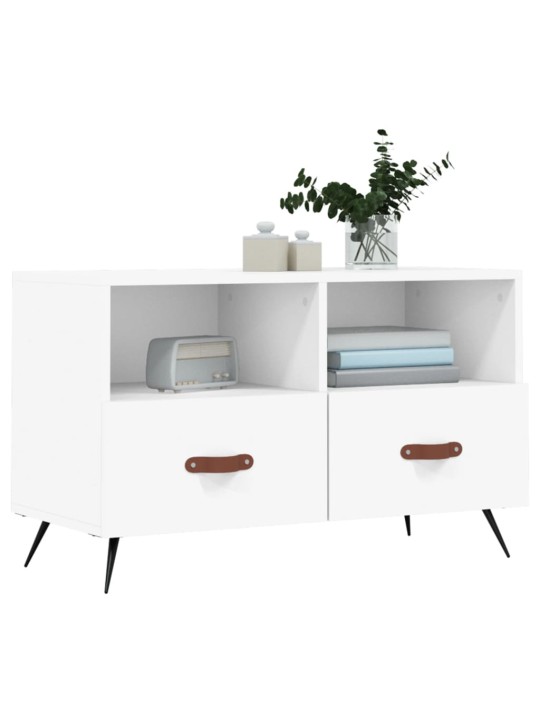 TV skříňka bílá 80 x 36 x 50 cm kompozitní dřevo