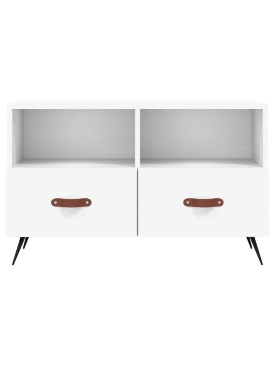 TV skříňka bílá 80 x 36 x 50 cm kompozitní dřevo