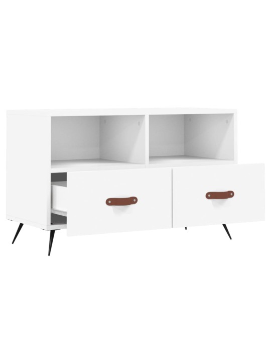TV skříňka bílá 80 x 36 x 50 cm kompozitní dřevo