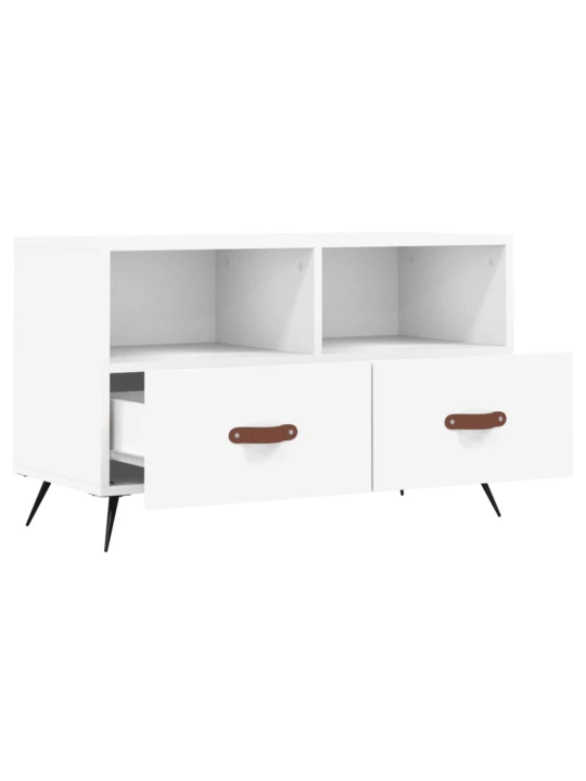 TV skříňka bílá 80 x 36 x 50 cm kompozitní dřevo