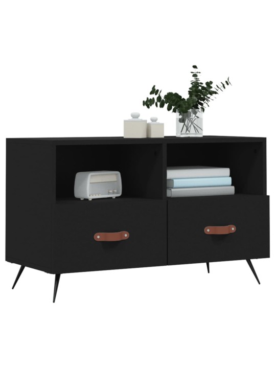TV skříňka černá 80 x 36 x 50 cm kompozitní dřevo