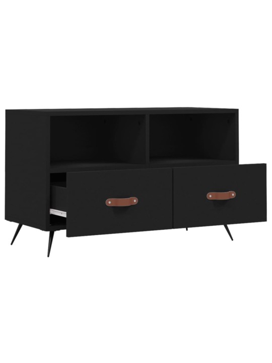 TV skříňka černá 80 x 36 x 50 cm kompozitní dřevo