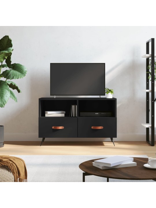 TV skříňka černá 80 x 36 x 50 cm kompozitní dřevo
