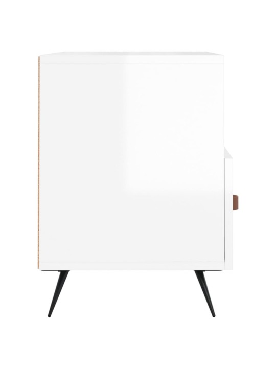 TV skříňka bílá s vysokým leskem 80x36x50 cm kompozitní dřevo