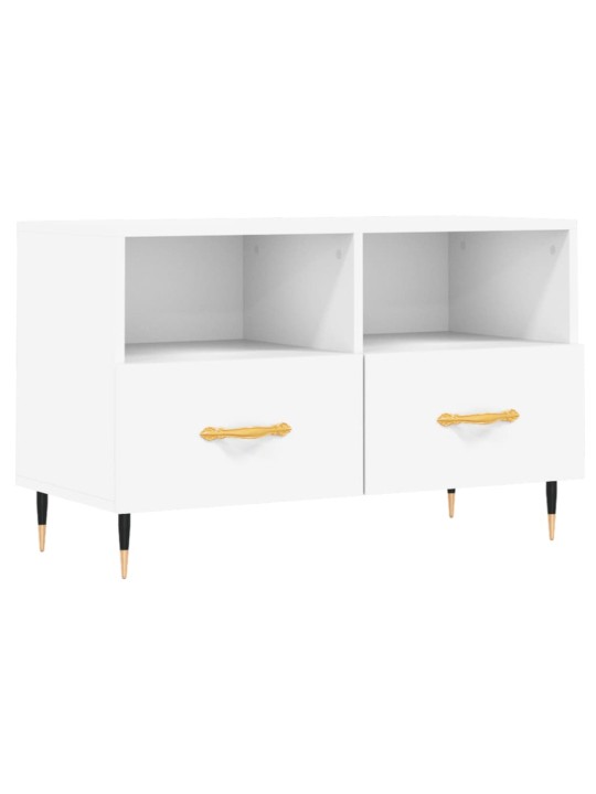 TV skříňka bílá 80 x 36 x 50 cm kompozitní dřevo