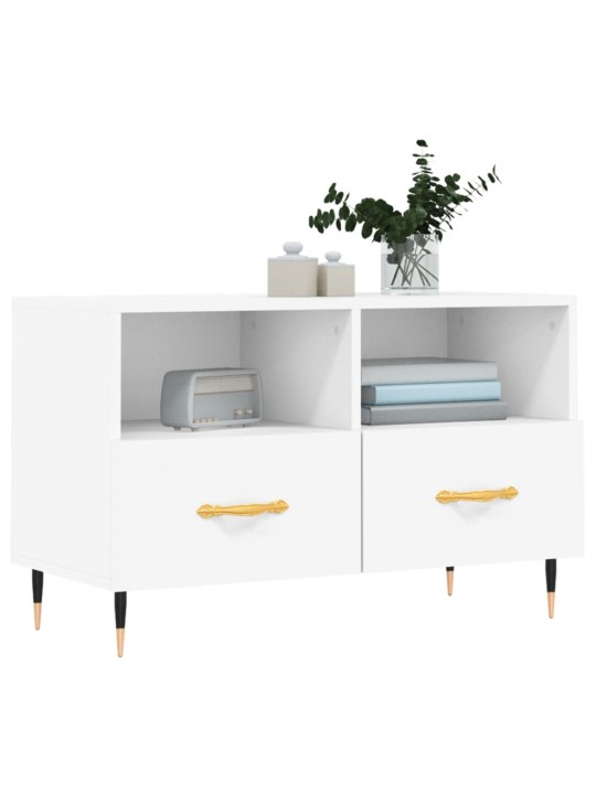TV skříňka bílá 80 x 36 x 50 cm kompozitní dřevo