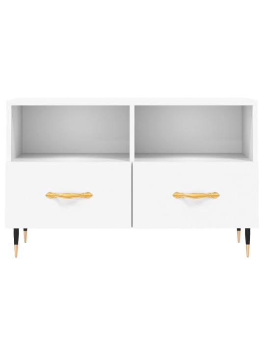 TV skříňka bílá 80 x 36 x 50 cm kompozitní dřevo