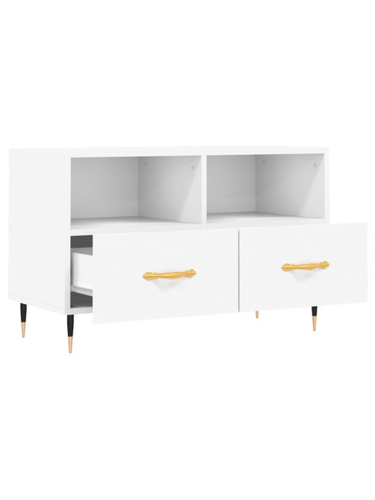 TV skříňka bílá 80 x 36 x 50 cm kompozitní dřevo