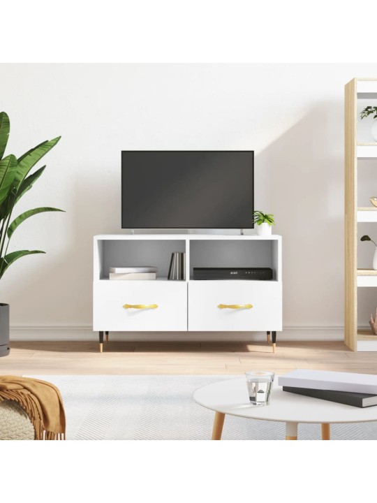 TV skříňka bílá 80 x 36 x 50 cm kompozitní dřevo
