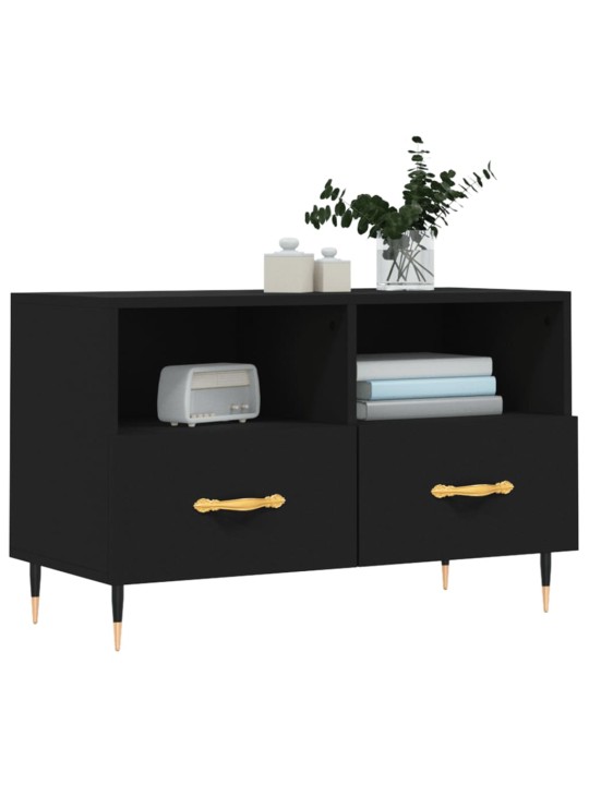 TV skříňka černá 80 x 36 x 50 cm kompozitní dřevo