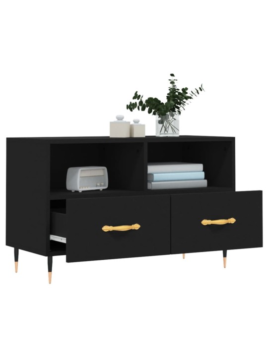 TV skříňka černá 80 x 36 x 50 cm kompozitní dřevo