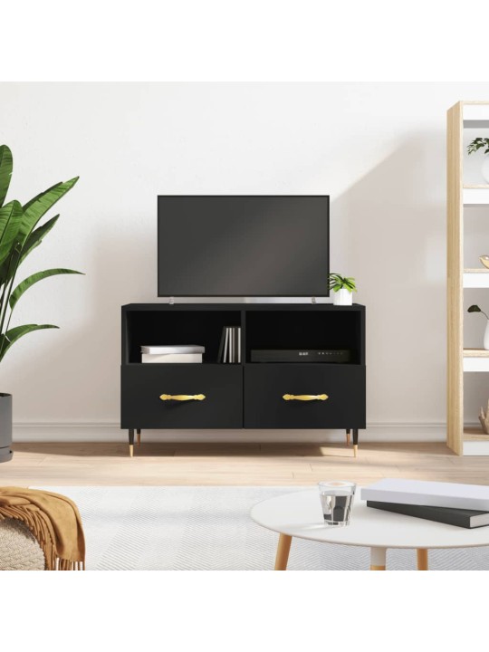 TV skříňka černá 80 x 36 x 50 cm kompozitní dřevo