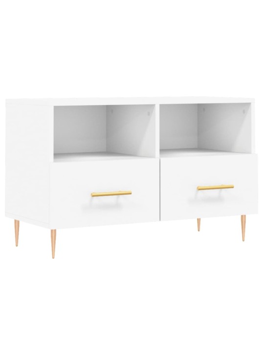 TV skříňka bílá 80 x 36 x 50 cm kompozitní dřevo