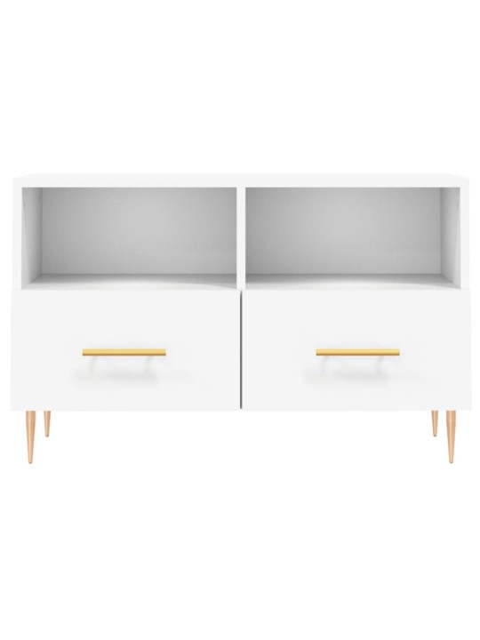 TV skříňka bílá 80 x 36 x 50 cm kompozitní dřevo