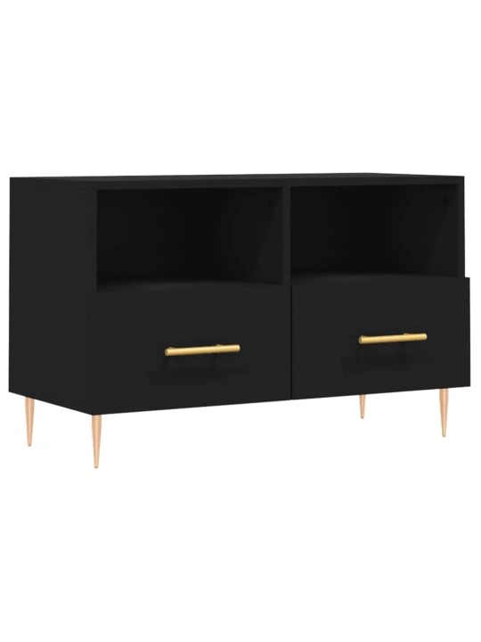 TV skříňka černá 80 x 36 x 50 cm kompozitní dřevo