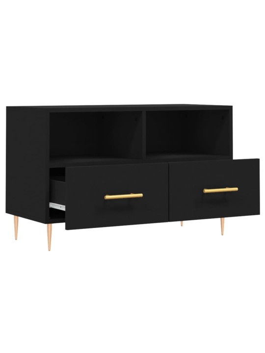 TV skříňka černá 80 x 36 x 50 cm kompozitní dřevo