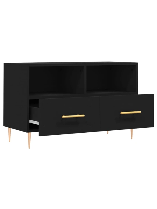 TV skříňka černá 80 x 36 x 50 cm kompozitní dřevo