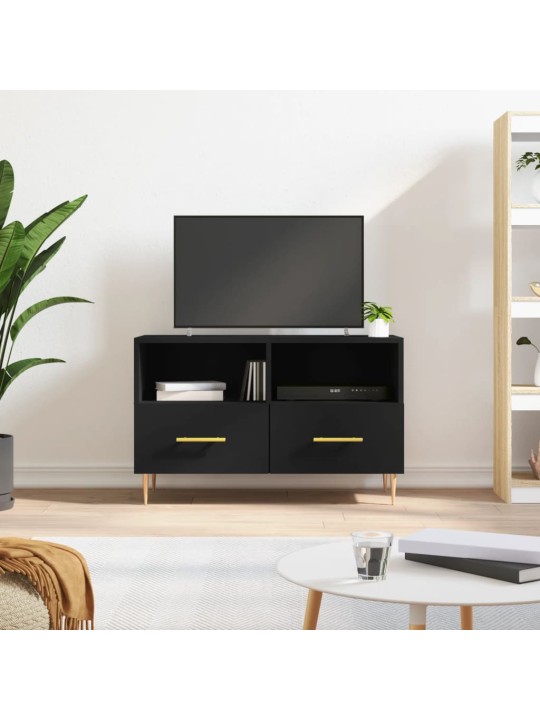 TV skříňka černá 80 x 36 x 50 cm kompozitní dřevo