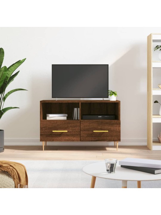 TV skříňka hnědý dub 80 x 36 x 50 cm kompozitní dřevo