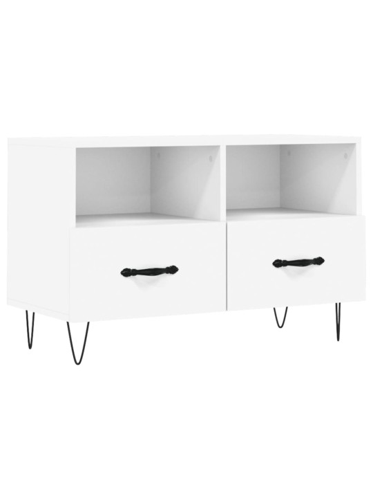 TV skříňka bílá 80 x 36 x 50 cm kompozitní dřevo