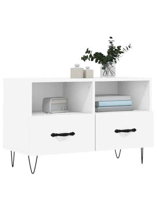 TV skříňka bílá 80 x 36 x 50 cm kompozitní dřevo