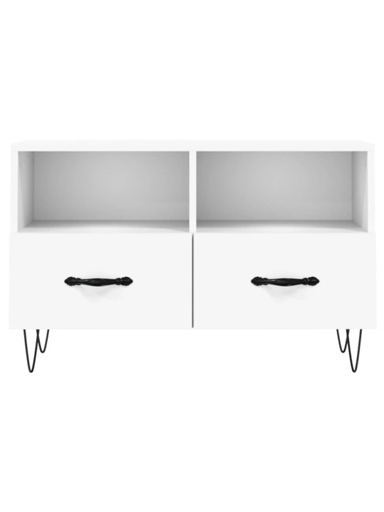 TV skříňka bílá 80 x 36 x 50 cm kompozitní dřevo