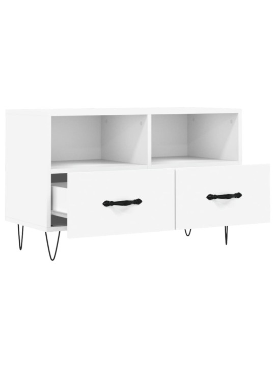 TV skříňka bílá 80 x 36 x 50 cm kompozitní dřevo