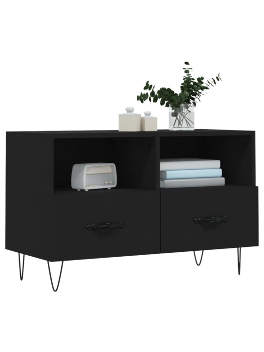 TV skříňka černá 80 x 36 x 50 cm kompozitní dřevo