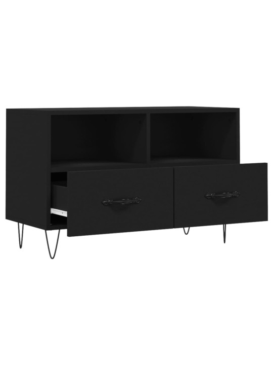 TV skříňka černá 80 x 36 x 50 cm kompozitní dřevo